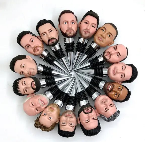 Full Custom Wine Opener, Character Figure Wine Opener With Your Personal Images - Yoolea Bobblehead Gifts