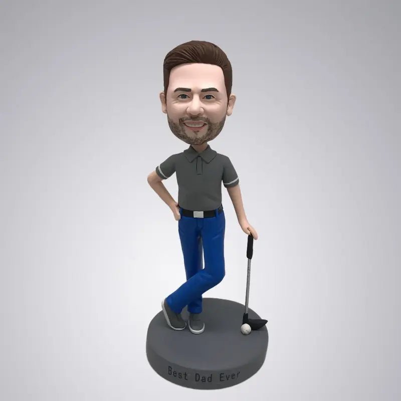 Fully Customized Single 1person Bobblehead Gift For Him - Golf Player - Yoolea Bobblehead Gifts
