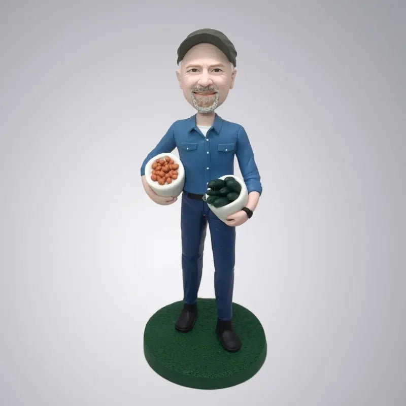 Custom Bobblehead collectible figurine Doll Birthday Gift For Farmer Dad - Yoolea Bobblehead Gifts