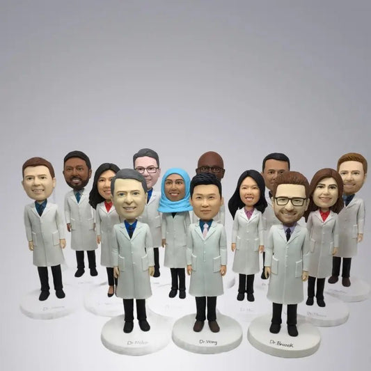 Custom Bobblehead collectible figurine Doll Gift For Your Doctor Family - Yoolea Bobblehead Gifts