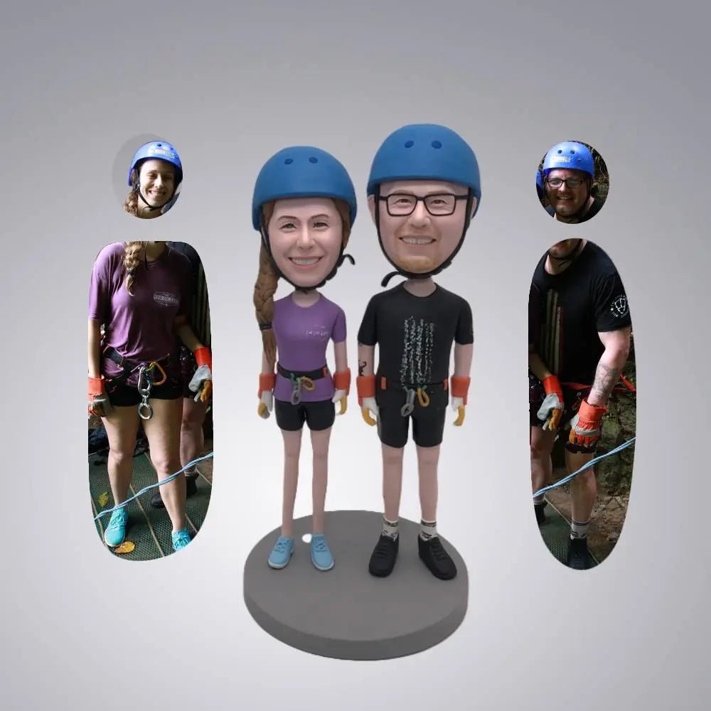 Custom Bobbleheads For Couple Who Love The Outdoors - Yoolea Bobblehead Gifts