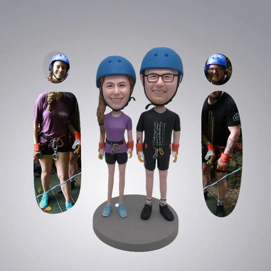 Custom Bobbleheads For Couple Who Love The Outdoors - Yoolea Bobblehead Gifts