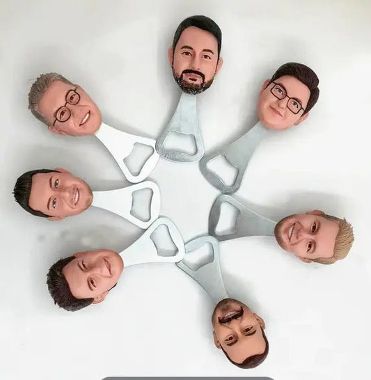 Full Custom Bottle Opener, Character Figure Bottle Opener From Your Personal Images - Yoolea Bobblehead Gifts