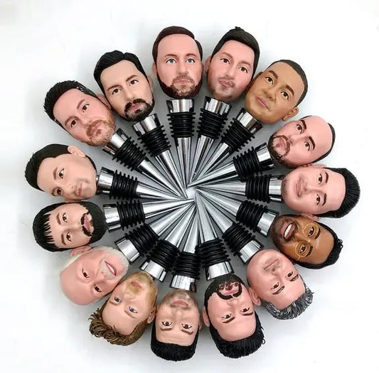 Full Custom Wine Opener, Character Figure Wine Opener With Your Personal Images - Yoolea Bobblehead Gifts
