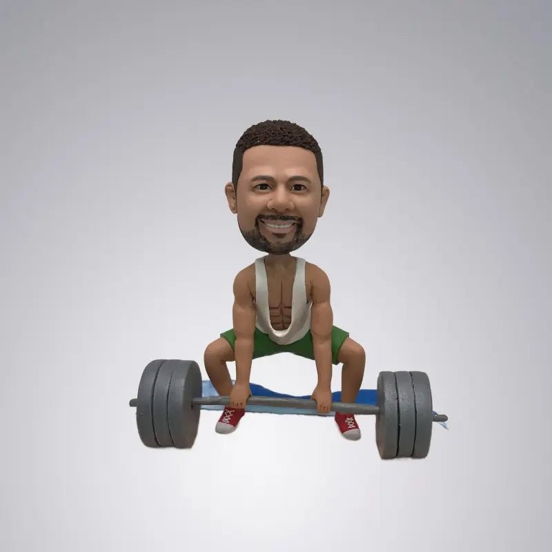 Fully Customized Single 1person Male Bobblehead Gift For Him - Weightlifting - Yoolea Bobblehead Gifts