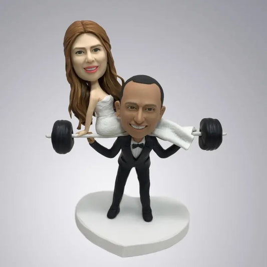 Fun Collectible Item Bobblehead For Your Girl - Carrying Bride Over Your Shoulder - Yoolea Bobblehead Gifts