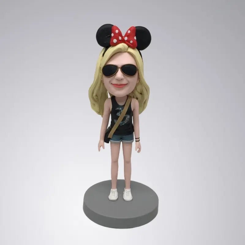 Lovely Girl Fully Custom Head - to - Toe Bobblehead Doll Birthday Gift - Yoolea Bobblehead Gifts